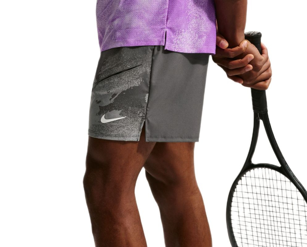 Мужские теннисные шорты Nike Court Paris Slam Dri-Fit Tennis - anthracite/cool grey/white