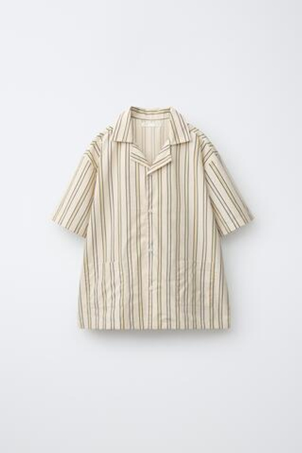 ZARA ПИЖАМА-РУБАШКА В ПОЛОСКУ, РЫЖЕВАТО-КОРИЧНЕВЫЙ