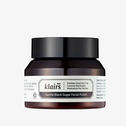 DEAR, KLAIRS Сахарный скраб для лица Gentle Black Sugar Facial Polish (110 мл)