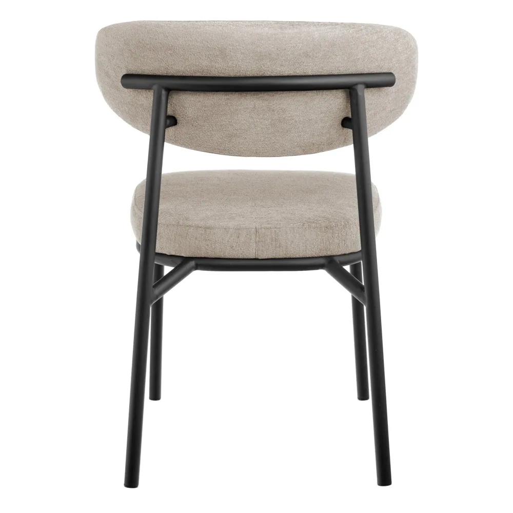 Стул Bradex Home Lucas 2 латте шенилл с чёрными ножками