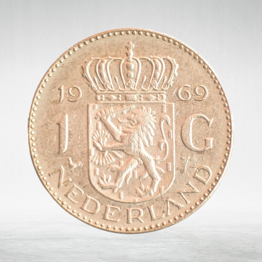 Netherlands, 1 Gulden - Juliana, 1969, VF
