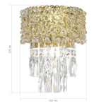 SL1637.301.02 Светильник настенный ST-Luce Латунь/Прозрачный, Янтарный E14 2*60W SELINE