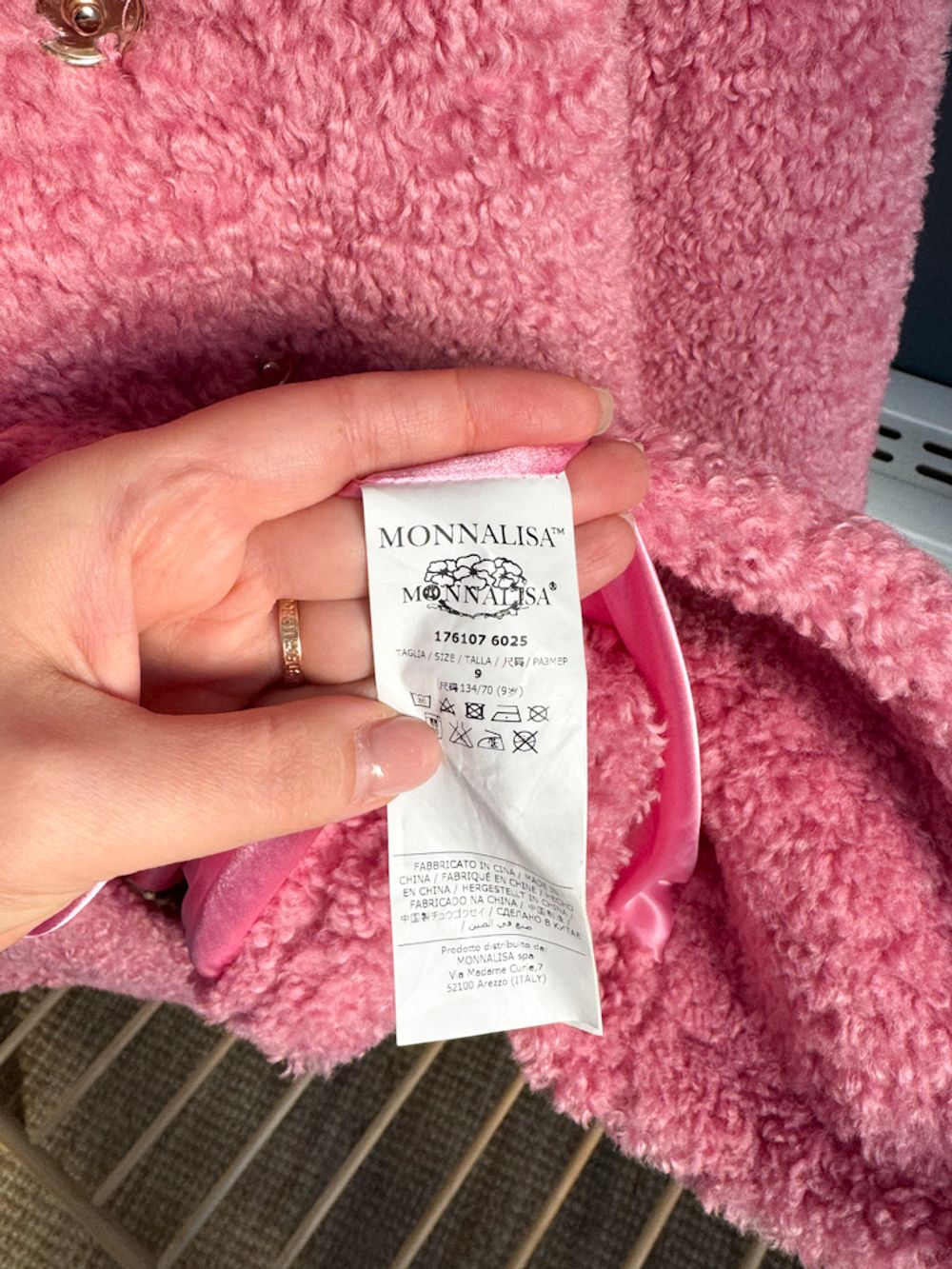 Меховое пальто Monnalisa, 134