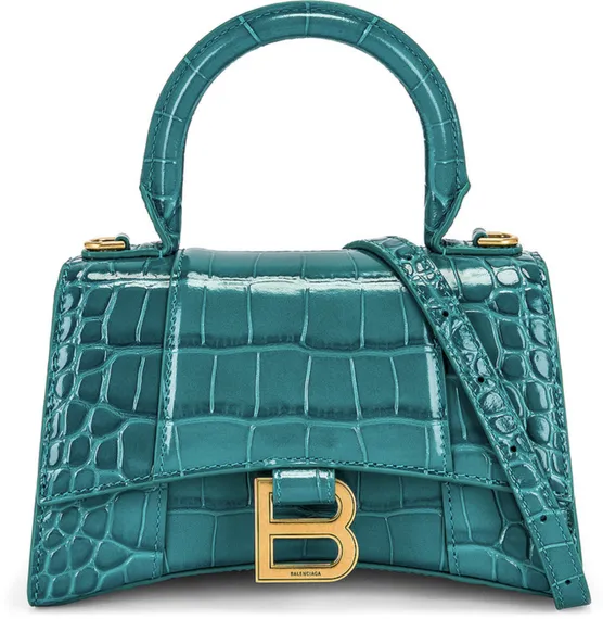 Сумка BALENCIAGA с крокодиловым тиснением