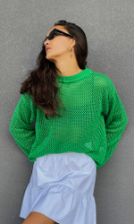 Джемпер-сетка из хлопка