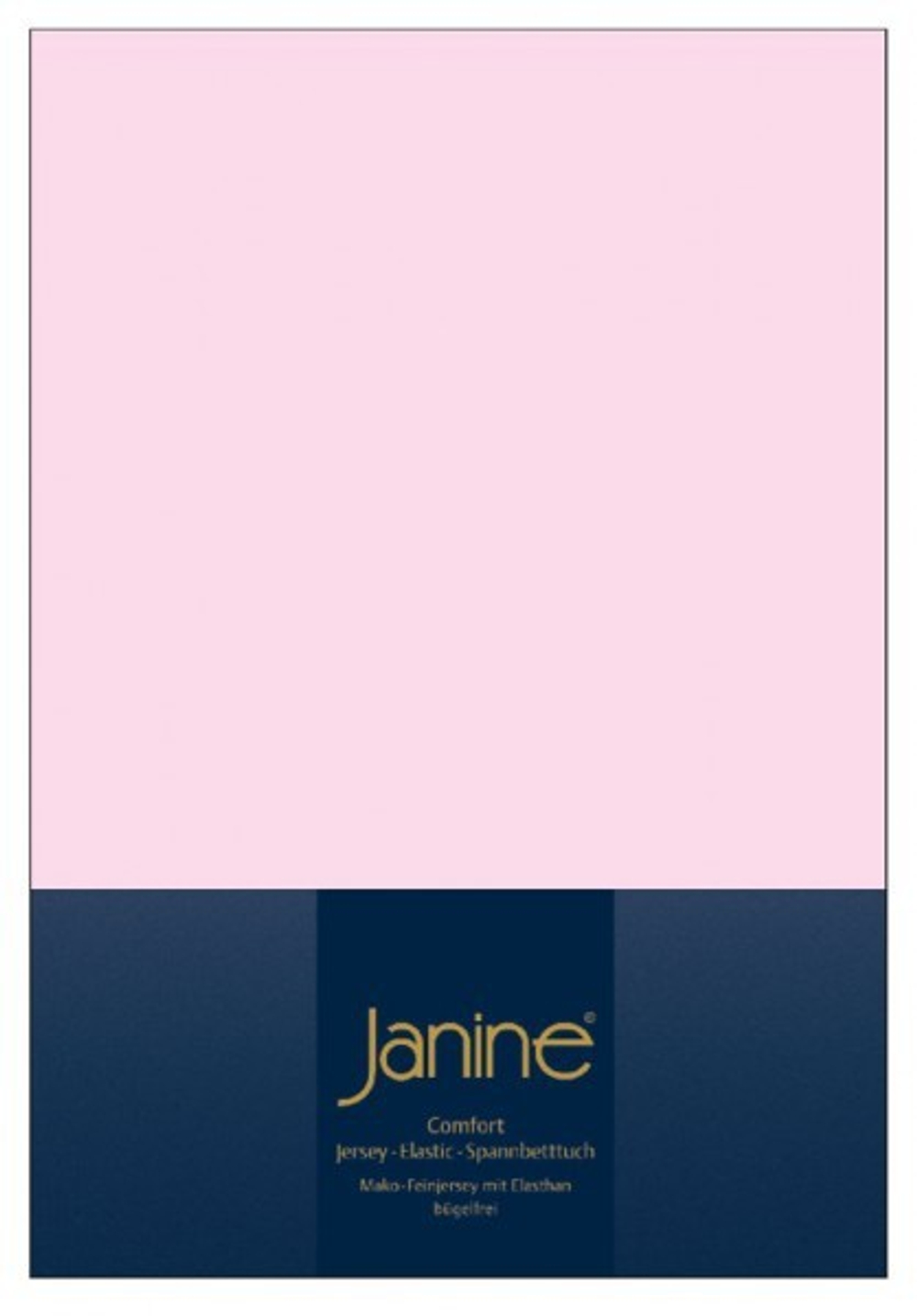 Простыня на резинке 90-110x200 Janine Elastic-Jersey 5002 розовая