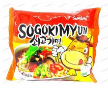 Корейская пшеничная лапша со вкусом говядины Samyang Sogokimyun, 120 гр.