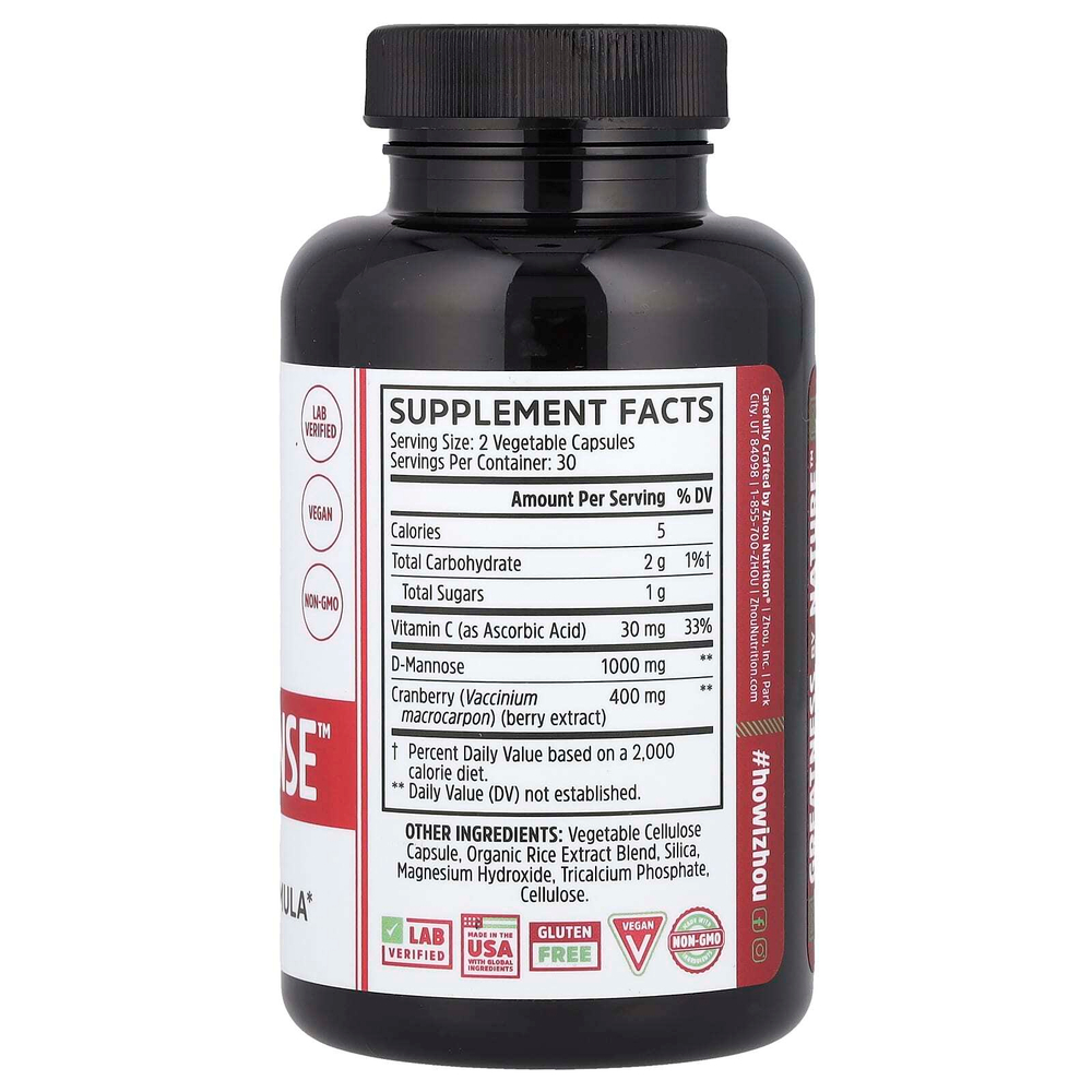 Zhou Nutrition, Cran-Defense ™, 60 растительных капсул