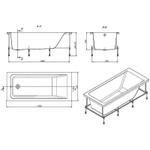 Акриловая ванна Roca Easy 170x75 ZRU9302899 без гидромассажа