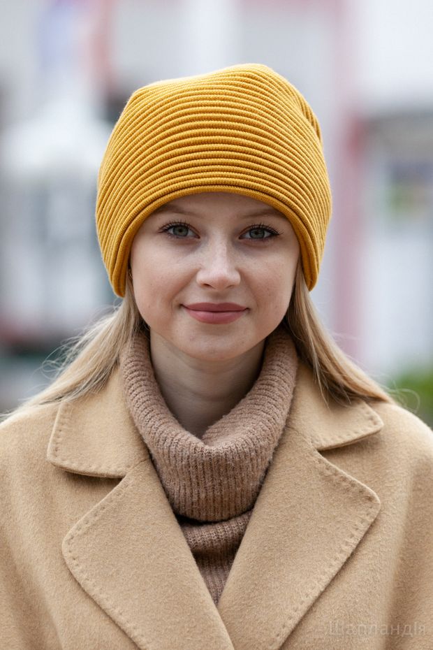 Комова №2124 (Горчичный / 57-58 / 30х30х6 / б/р / Горчичный / Шерсть / 0.3)
