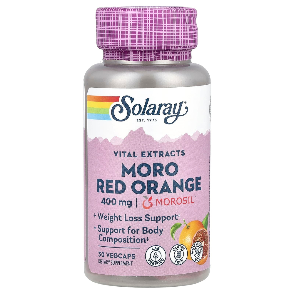 Solaray, Vital Extracts, красный апельсин Моро, 400 мг, 30 растительных капсул