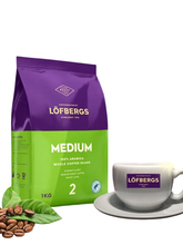 Кофе в зернах Lofbergs Medium Roast 1 кг x 2 шт