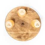 Набор - деревянный поднос и стопки из текстурированной сосны. R33