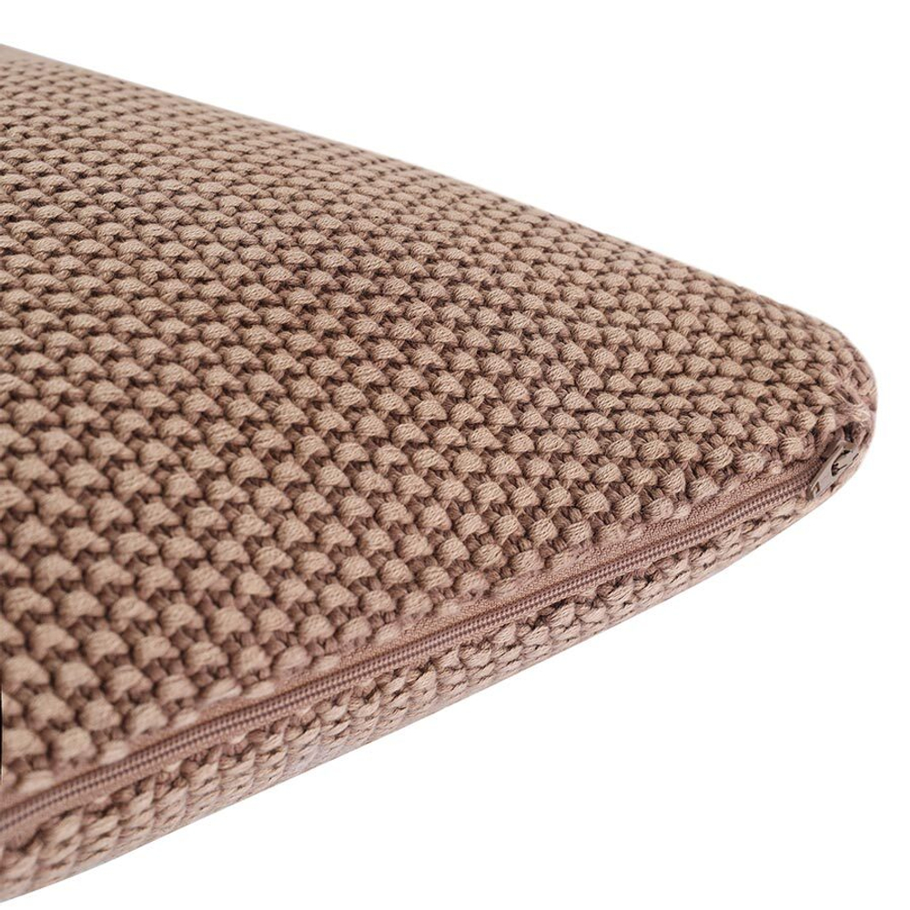 Подушка декоративная из стираного хлопка цвета мокко из коллекции essential, 45х45 см