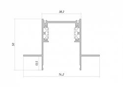 Трек встраиваемый 6063 TrackLine Track Edgeless 0611109