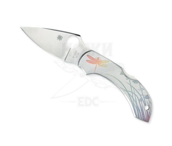Складной нож Spyderco Dragonfly Tattoo C28PT c клинком из стали VG-10, рукоять Stainless Steel