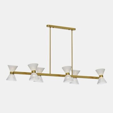 Люстра на штанге 12*G9 SL2004.313.12 латунь/прозрачный/белый Spirit ST-Luce