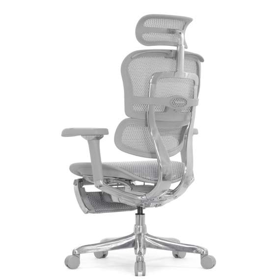 Кресло FALTO Ergohuman Luxury 2 с подножкой ( серый каркас /сетка светлаяT-168-B2 Natural)