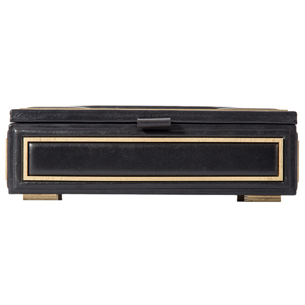 Шкатулка большая прямоугольная «Deco». Цвет черный