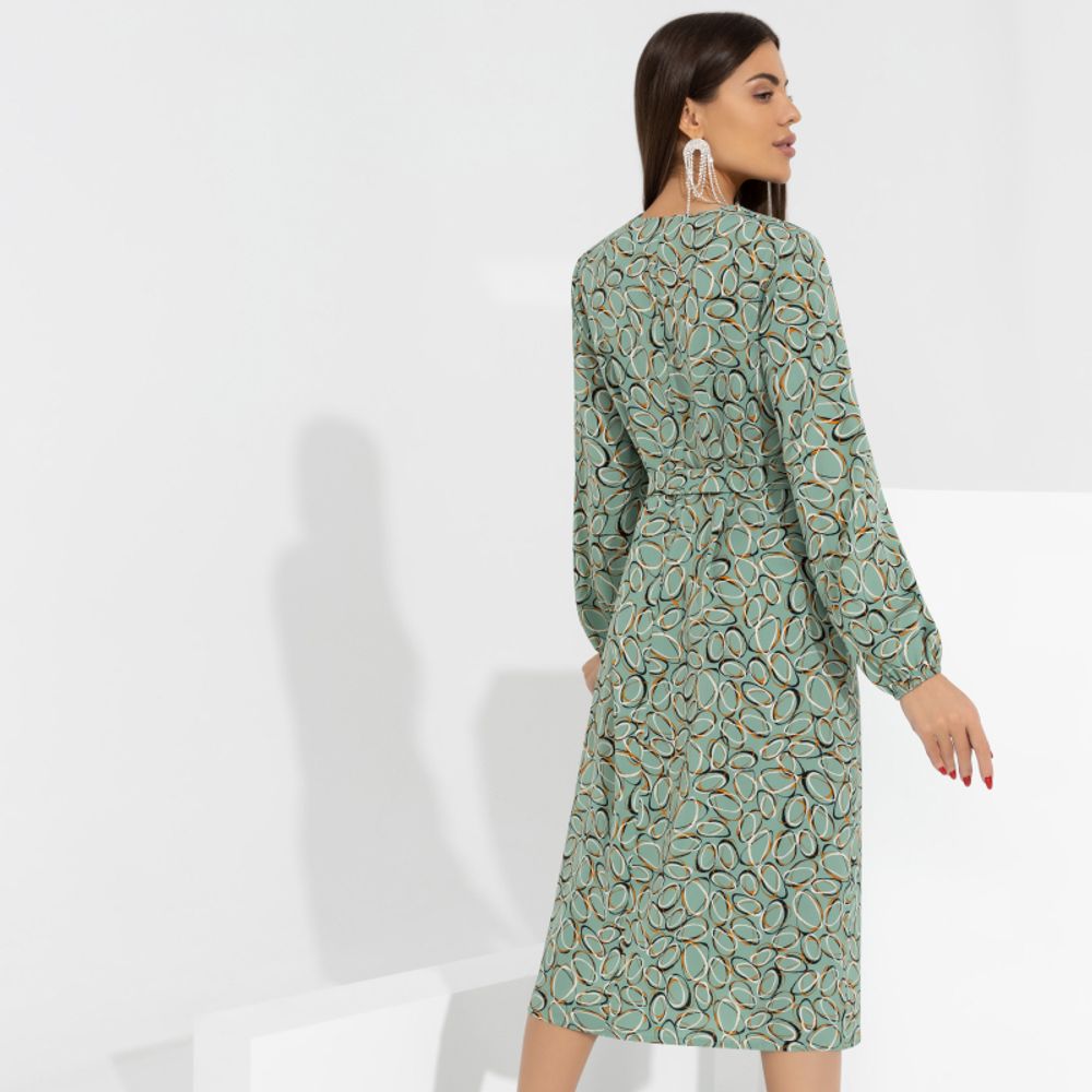 Платье Завладей вниманием (грин, с поясом) Charutti (Акция)