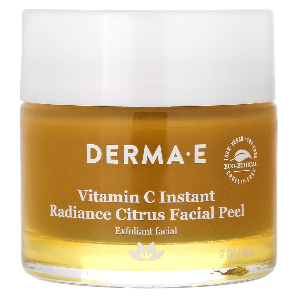 DERMA E, Цитрусовый пилинг для лица «Мгновенное сияние» с витамином C, 56 г