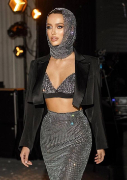 Платок декорированный кристаллами