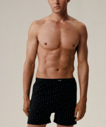 Мужские трусы боксеры Atlantic, набор из 2 шт., хлопок, черные, 2MBX-081