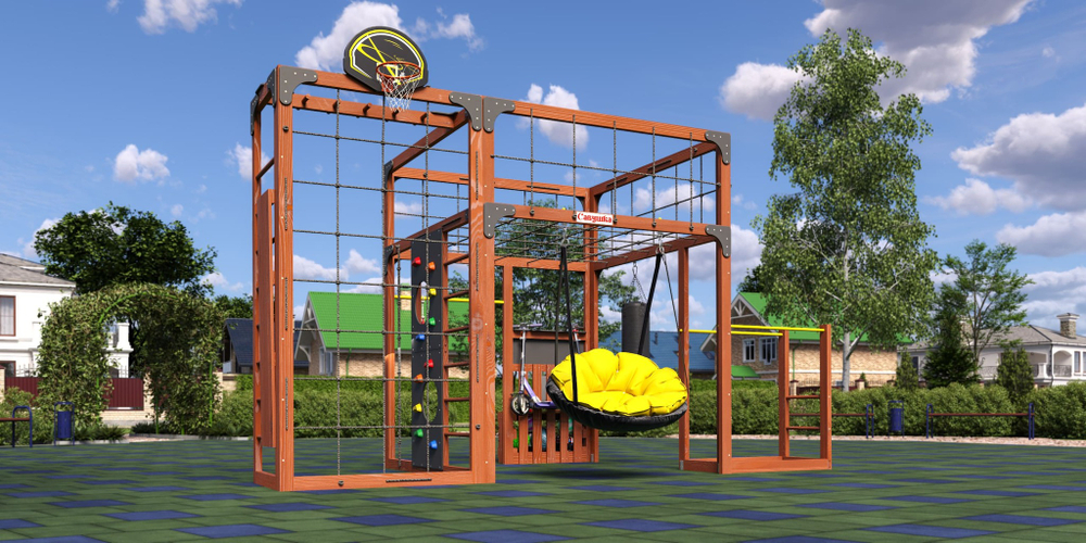 Детская площадка Савушка КУБ-2 (Махагон)