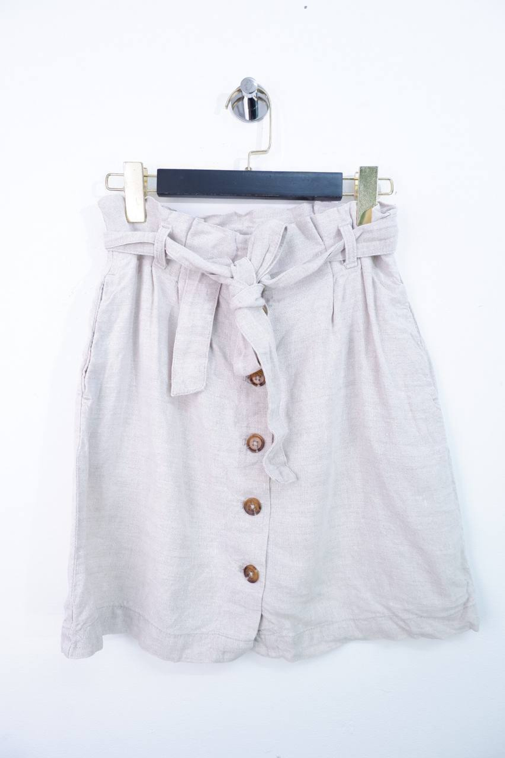 Юбка H&M льняная, маркировка 36, визуально на 42 размер