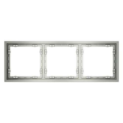 Рамка пластиковая VOLTUM S70 на 3 поста, (сталь)