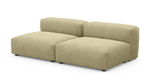 Сдвоенная дополнительная секция Фиджи (большая) Cilium Cream 210*116*62 см, Кремовый Вельвет Нераскладной Фиеста