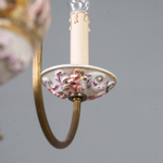 Антикварная люстра из фарфора и бронзы с живописными деталями