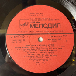 Винтажная виниловая пластинка LP Tina Turner Foreign Affair (СССР 1990)
