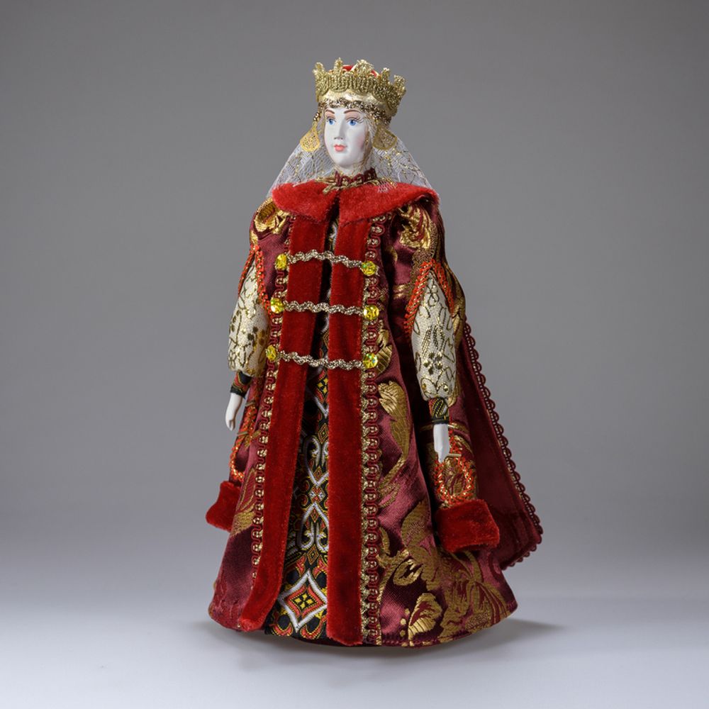 Сувенирная кукла Царица в праздничном наряде.