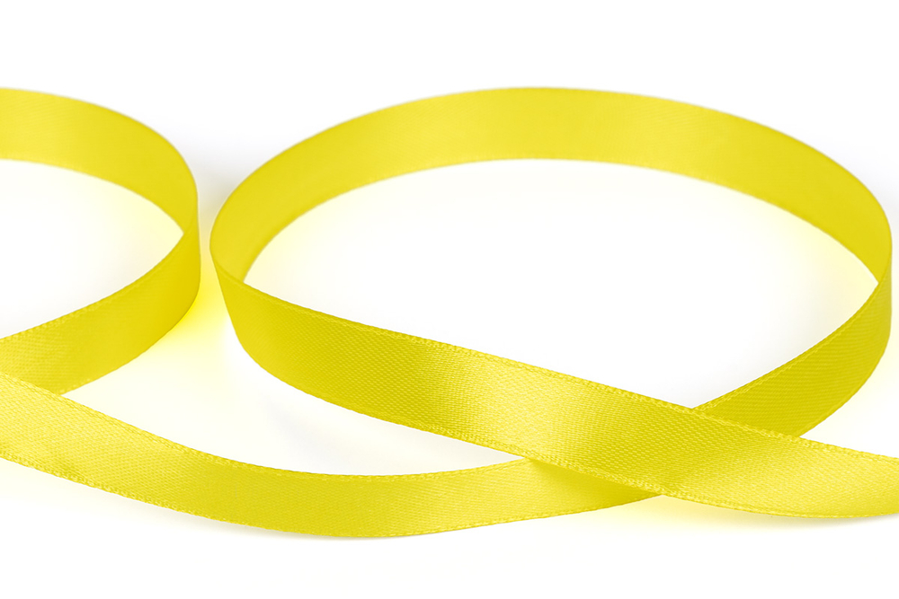 Лента атласная 12 мм "Gamma" №508N(12-0645) ярко-желтый