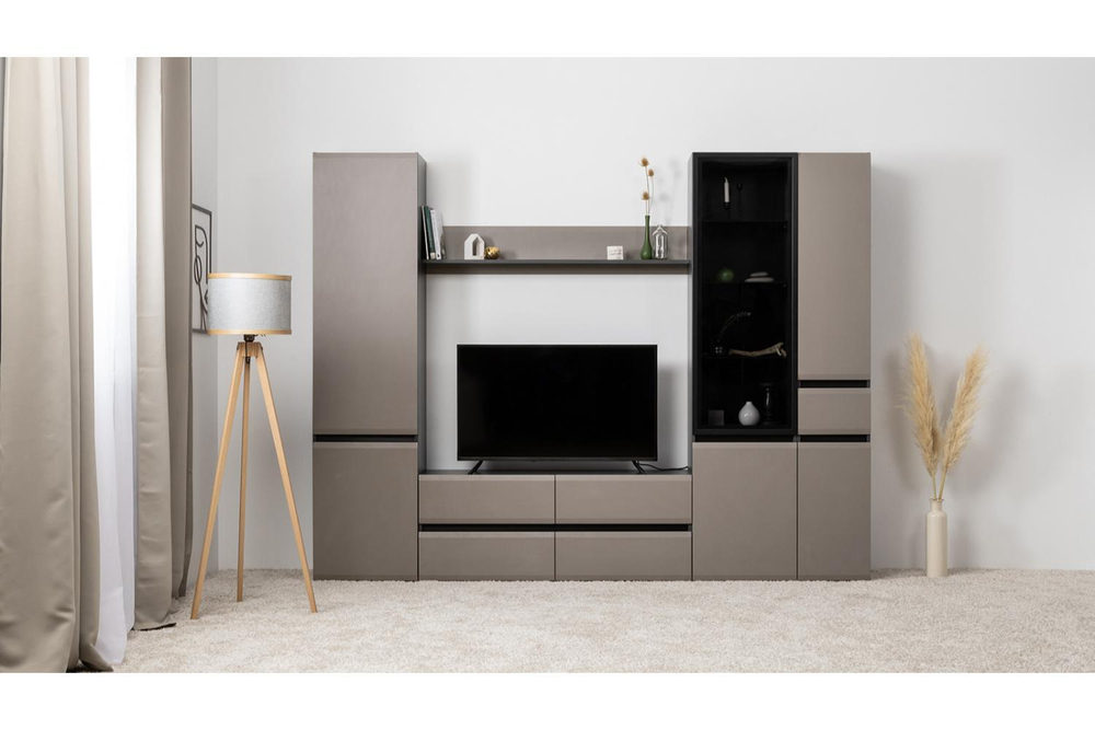 Сидней Шкаф 13.200 Антрацит 0164, Антрацит 0164, Веллюто Капучино