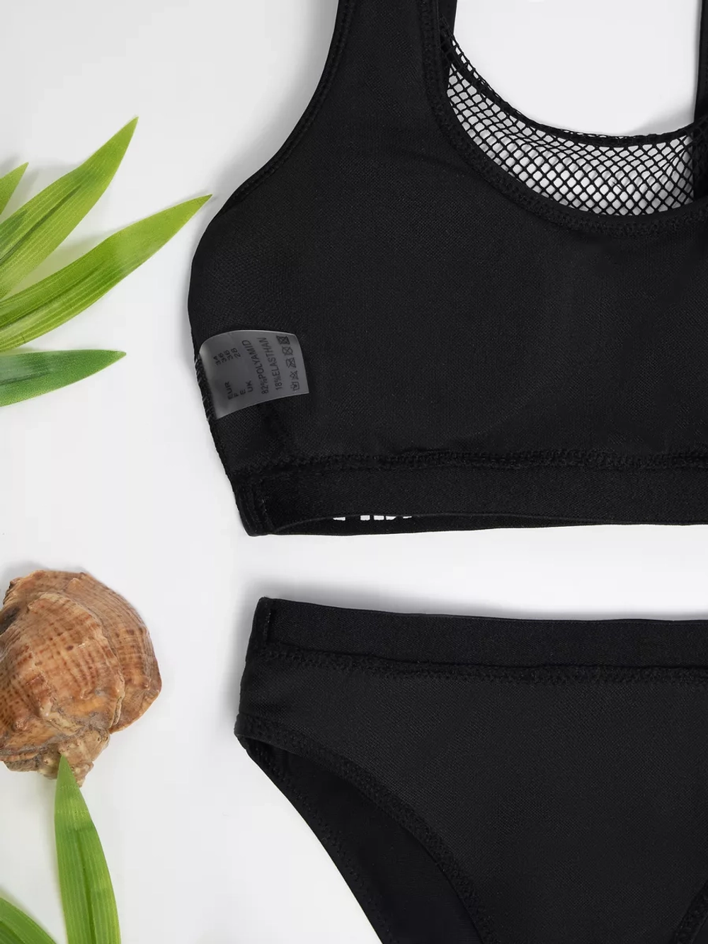 купальник раздельный спортивный с топом для бассейна