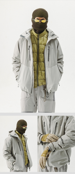 Куртка NOTHOMME BLUE “Snow Rider” Outdoor Triple-Protection Warm, Cold-Resistant, Wear-Resistant White Goose Down Taped Ski Jacket