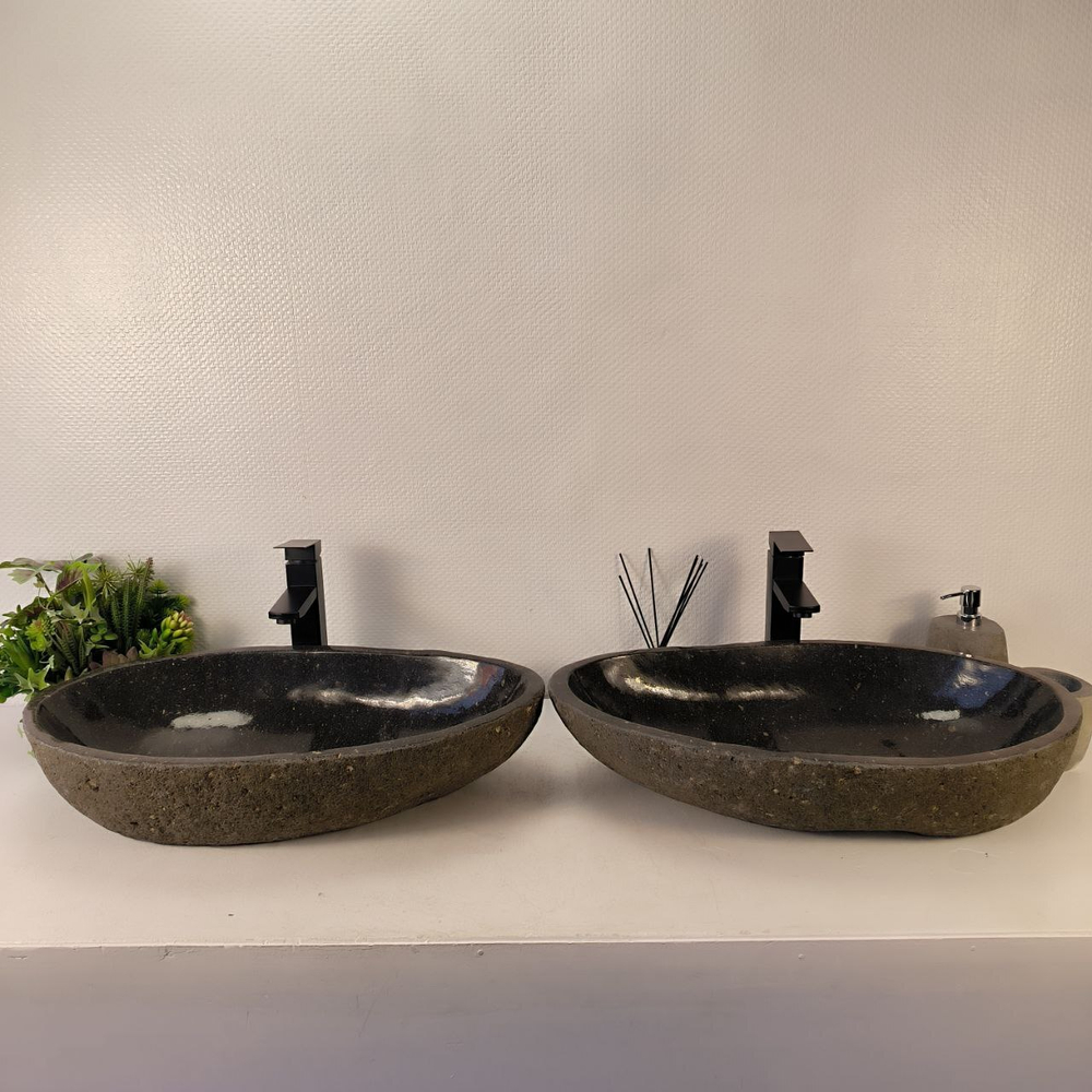 Раковина из речного камня ПАРА! RS-65341 64*38*15 0866