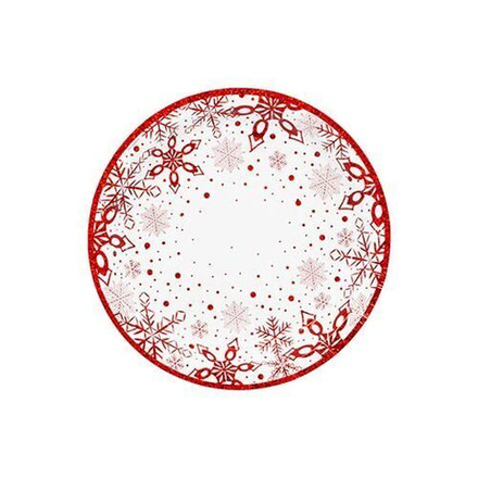 Тарелки малые Снежные Искры, 6 штук