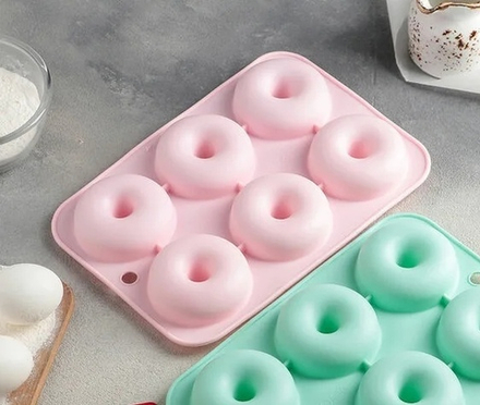 Форма силиконовая "Пончики 6 шт"