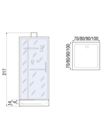 Душевая кабина RIVER TANA Б/К 90 MT 90х90х217 10000013910 Универсальная Квадратная