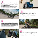 Прогулочная коляска Bugaboo Dragonfly complete Graphite/Midnight Black-Skyline Blue
