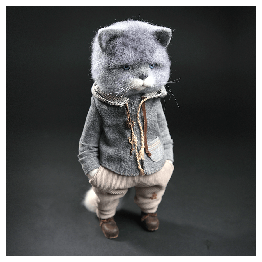 Валяная игрушка «Кот Арсений»