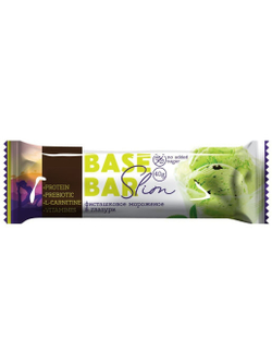 Батончик Base Bar Slim массой 40 грамм в глазури вкус Фисташковое мороженое 40 гр