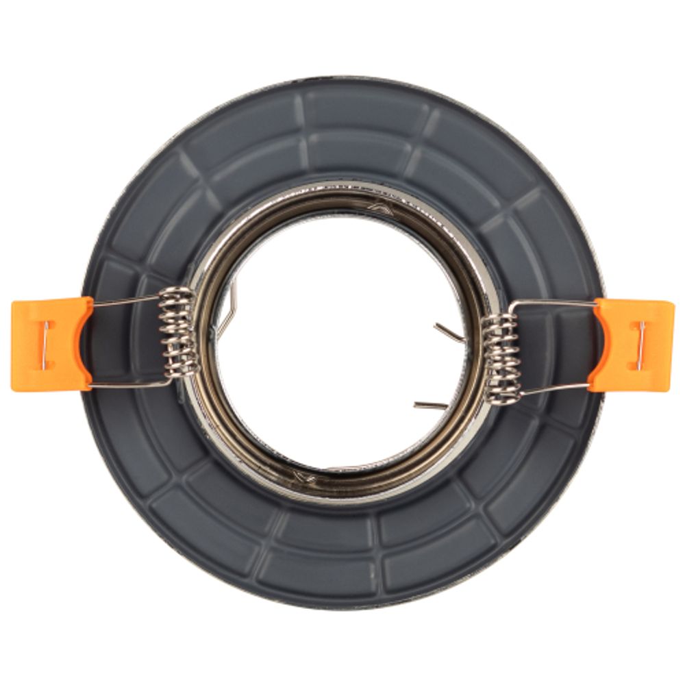 Светильник встраиваемый штампованный ЭРА ST7A CH/SS под лампу MR16 GU5.3 поворотный сатин серебро/хром | Штампованные встраиваемые светильники