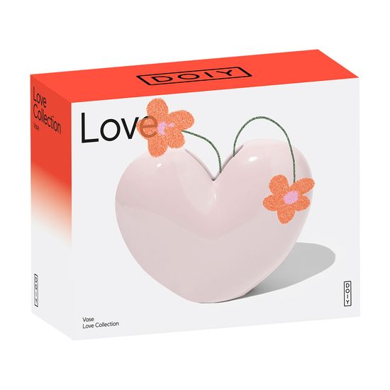 Ваза для цветов love, 15,5 см, светло-розовая