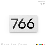Номер на дверь 766, табличка на дверь для офиса, квартиры, кабинета, аудитории, склада, белая 120х70 мм, Айдентика Технолоджи