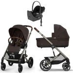 Коляска Cybex Balios S Lux TPE complete Cloud T Sepia Black Plus Base T 4 в 1 Chocolate Brown с дождевиками