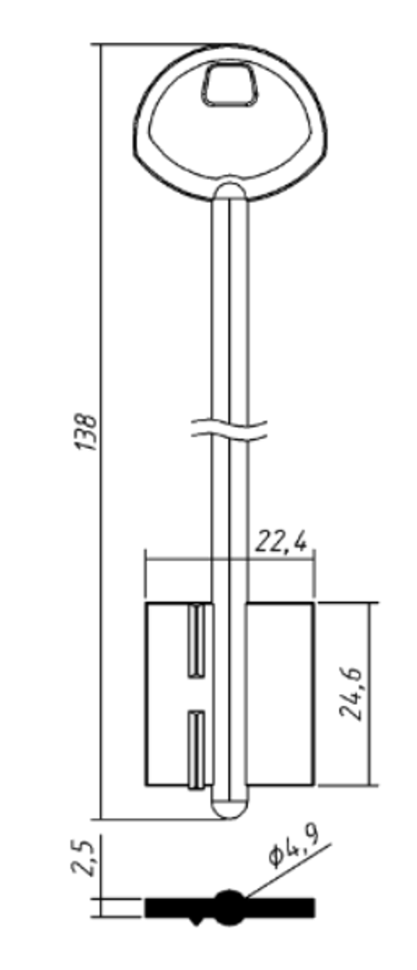 Заготовка дверняк ГАРДИАН 12 (GRD12D)